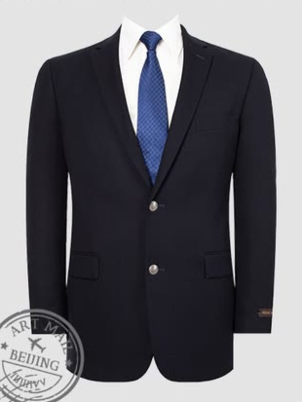 Pierre Loren Men's Vintage Black Viscose Blend Super 150 Luxury Blazer